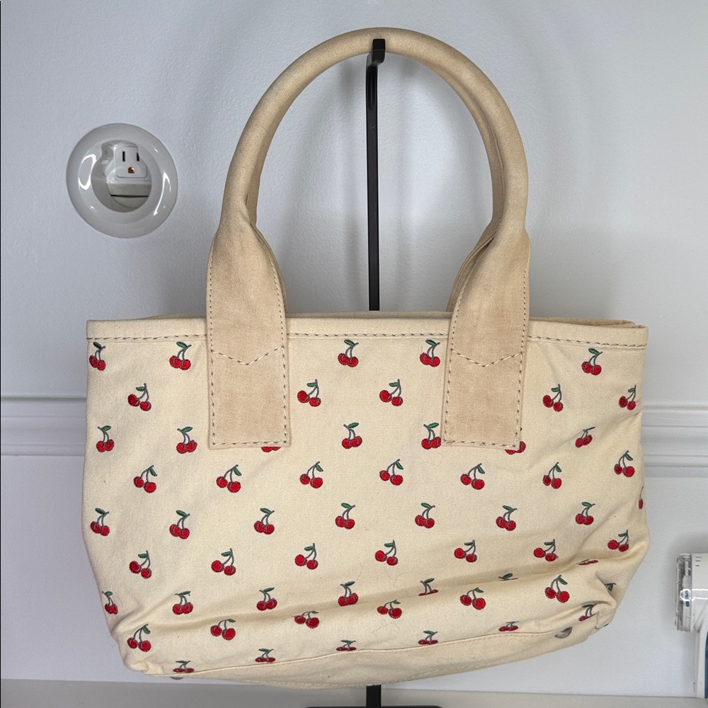 Marc by Marc Jacobs Embroidered Fruit Canvas Tote in Off White Cherry Print - Picture 2 of 12